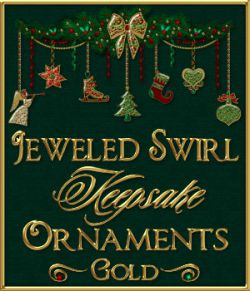 Jeweled Swirl Keepsake Ornaments: GOLD