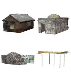 Shanty Town Buildings 1: Set 2 (for Poser)