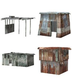 Shanty Town Buildings 1: Set 3 (for Poser)