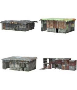 Shanty Town Buildings 1: Set 4 (for Poser)