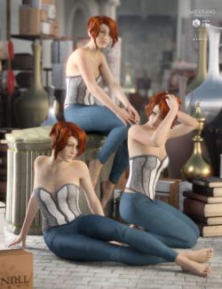 Classic Pin-Up Sitting Poses for Genesis 3 Female(s)