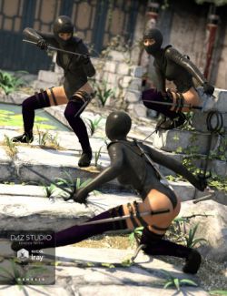 Totsuzenshi: Kunoichi Poses for Genesis 3 Female(s)