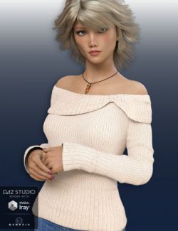 Off Shoulder Sweater for Genesis 3 Female(s)