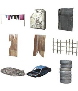 Shanty Town Buildings 1: Accessories (for Poser)