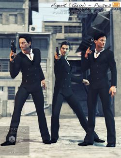 Agent Gun- Poses for Genesis 3 Male, Michael 7 and Leo 7