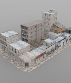 Shanty Town Buildings 2: City Block A (for Poser)