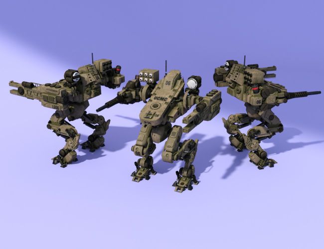 LG06 Combat Mech | 3d Models for Daz Studio and Poser