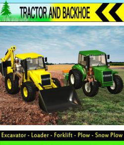 Tractor and Backhoe