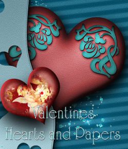 Valentines Hearts and Papers