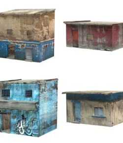 Shanty Town Buildings 2: Set 1 (for Poser)