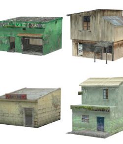 Shanty Town Buildings 2: Set 2 (for Poser)