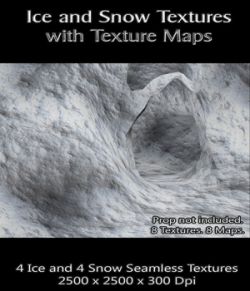 8 Ice and Snow Seamless Textures with Texture Maps