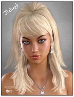 Juliet Hair for Genesis 3 Female(s), Genesis 2 Female(s) and Victoria 4