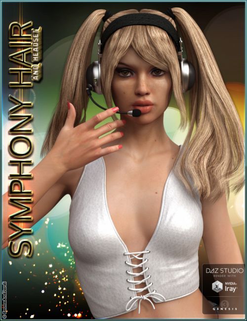 Symphony Hair and Headset for Genesis 3 Female(s)