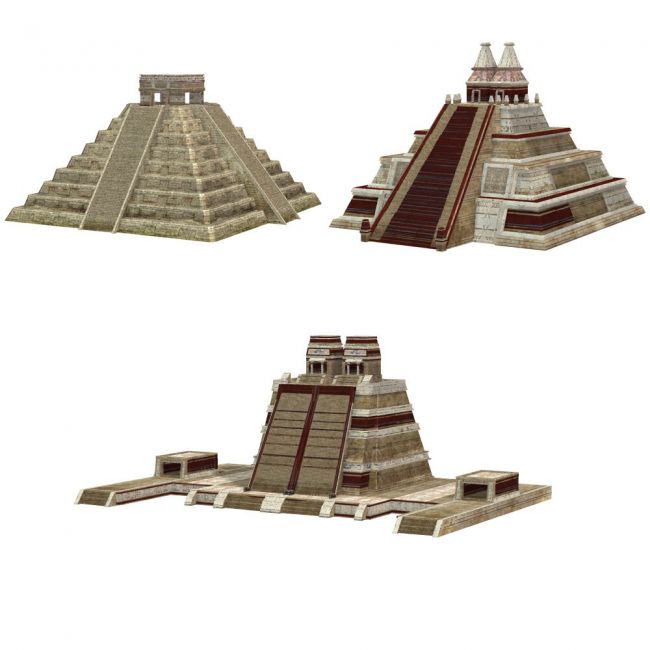Mayan City: Pyramids (for Poser) | 3d Models for Daz Studio and Poser