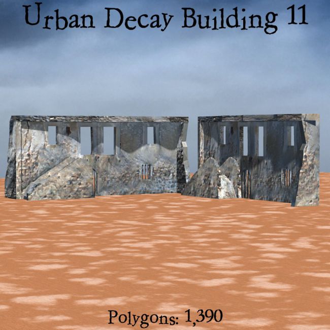 Urban Decay: Buildings Set 3 (for Poser) | Architecture for Poser and ...