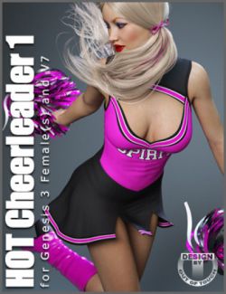 HOT Cheerleader 1 Outfit for Genesis 3 Female(s)