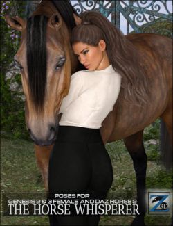 Z The Horse Whisperer - Poses for Genesis 2 & 3 Female and Daz Horse 2