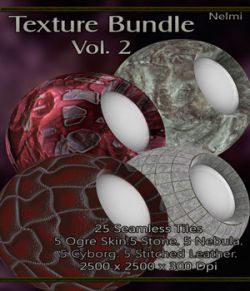 Texture Bundle Vol 2: Cyborg, Stone, Ogre Skin, Nebula, Stitched Leather