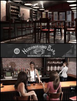 i13 Neighborhood Bar Environment with Poses