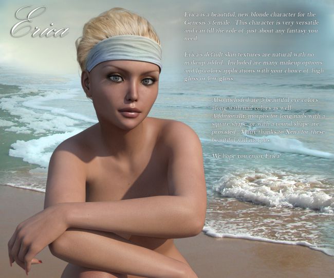 Click here to see preview images for "Erica for Genesis 3 Female" Erica for Genesis 3 Female