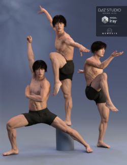 WuShu Monk Poses for Genesis 3 Male(s)