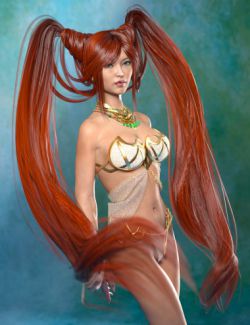 Jade Tiger Hair for Genesis 3 Female(s)