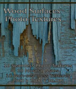 Merchant Resource: 10 Wood Surfaces Photo Textures with Normal Maps