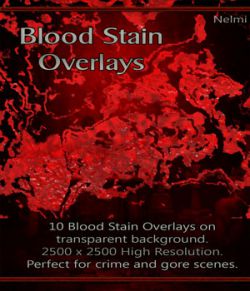 Merchant Resource: 10 Blood Stains on Transparent Background