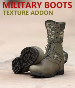 Slide3D Texture Addon for Military Boots for Genesis 3 Male(s)