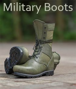 Slide3D Military Boots for Genesis 3 Male(s)