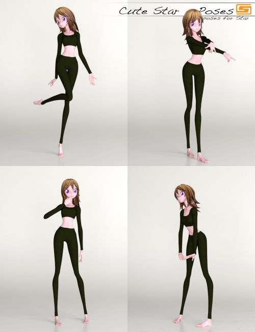 Cute Star - Poses for Star! | 3D Models for Poser and Daz Studio