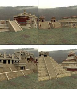 Mayan City Buildings Set (for DAZ Studio)