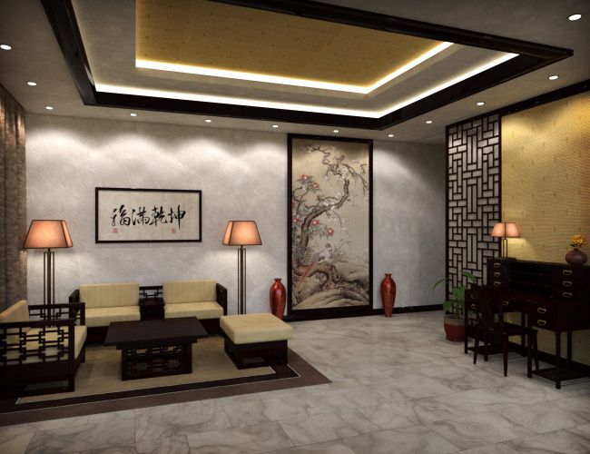 Modern Chinese Living Room | 3d Models for Daz Studio and Poser