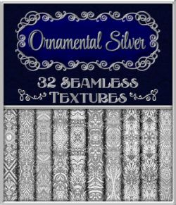 Ornamental Silver Seamless Texture Pack
