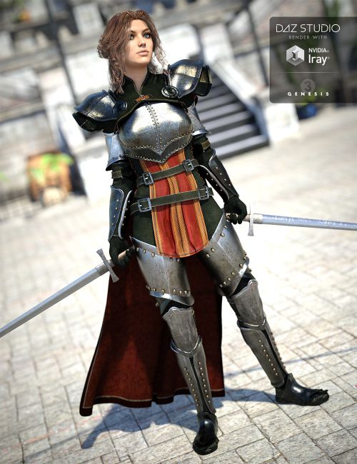 Chevaleresse Armor Textures | 3D Models for Poser and Daz Studio