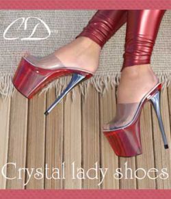 Crystal lady shoes for g3f