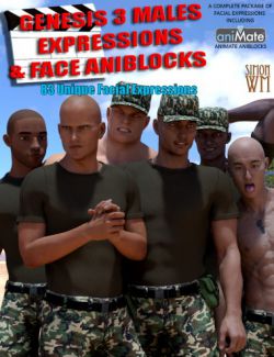 Genesis 3 Male(s) Expressions & Face aniBlocks