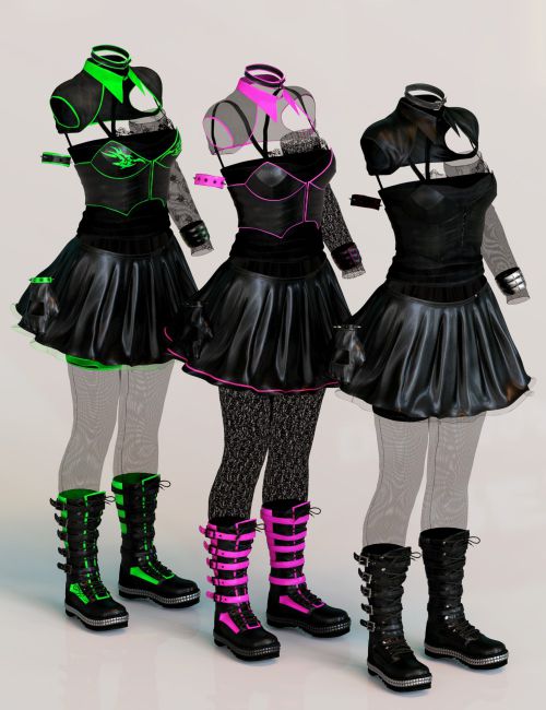 Goth Girl Sugar and Spice Textures | 3D Models for Poser and Daz Studio