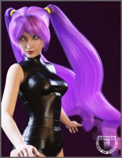 Swirly Pigtails Stylized Hair for Genesis 3 Female(s)