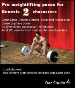 Weightlifting Pro Poses for Genesis 2 characters