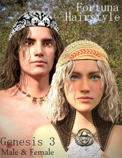 Fortuna Hair for Genesis 3 Male(s) and Female(s)