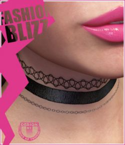 Fashion Blizz: Fashion Chokers for Genesis 3 Female(s)