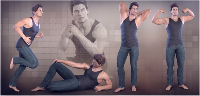 Z Masculine Appeal - Poses for the Genesis 3 Male(s) | 3d Models