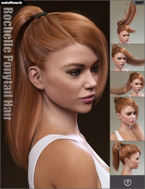 Rochelle Ponytail Hair for Genesis 3 Female(s)
