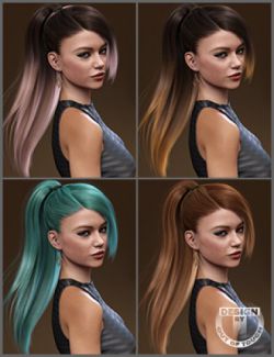 Rochelle Ponytail Hair Iray Texture XPansion