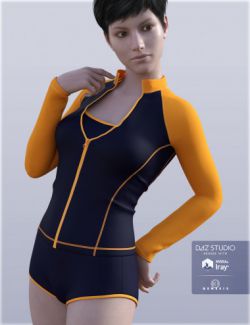 H&C Zip Front Rash Guards for Genesis 3 Female(s)