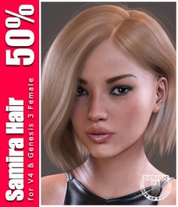 Samira Bob Hair for Victoria 4 and Genesis 3 Females