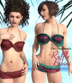 On The Beach - Ruffle Bikini for G3F