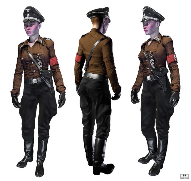 German SS Black Uniform V4 2.